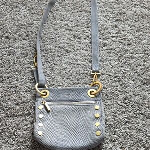 Hammitt Gray Crossbody Bag with Gold Accents